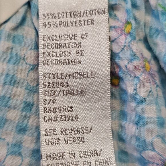 Floral Blue Women's Robe - Picture 8 of 9